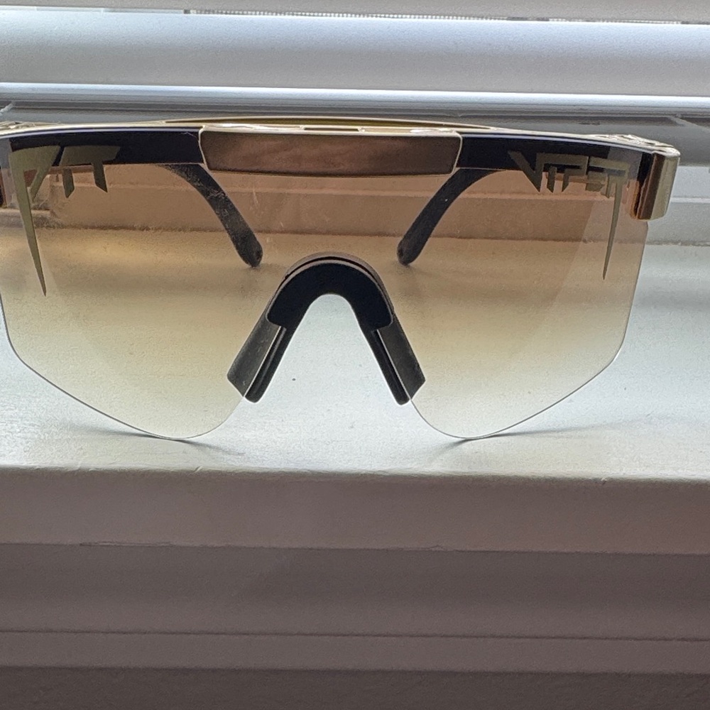 Pit Viper Sunglasses with Gold and Black Accents